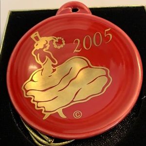 Fiesta scarlet red ornament 2005 dancing lady